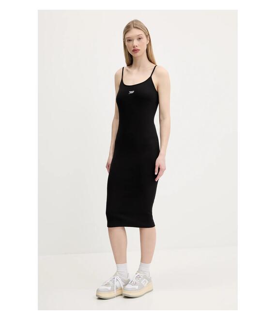 Φόρεμα Tommy Jeans χρώμα: μαύρο, DW0DW20330