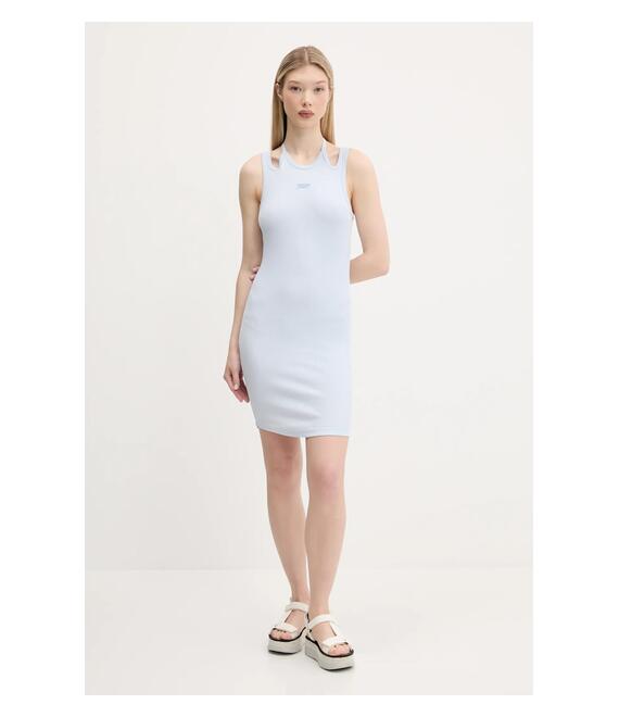 Φόρεμα Tommy Jeans χρώμα: μπλε, DW0DW20331