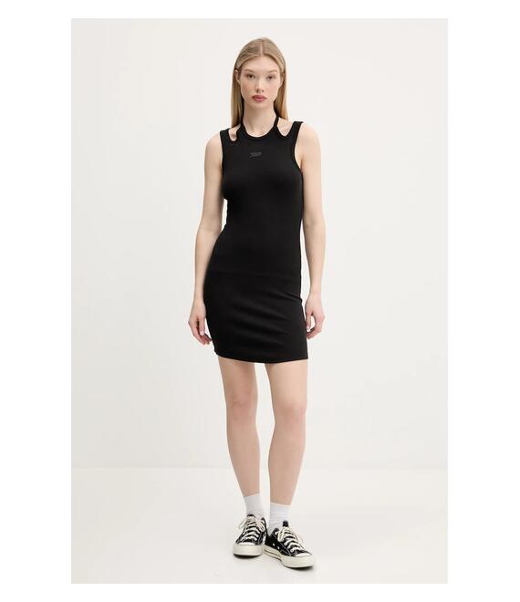 Φόρεμα Tommy Jeans χρώμα: μαύρο, DW0DW20331