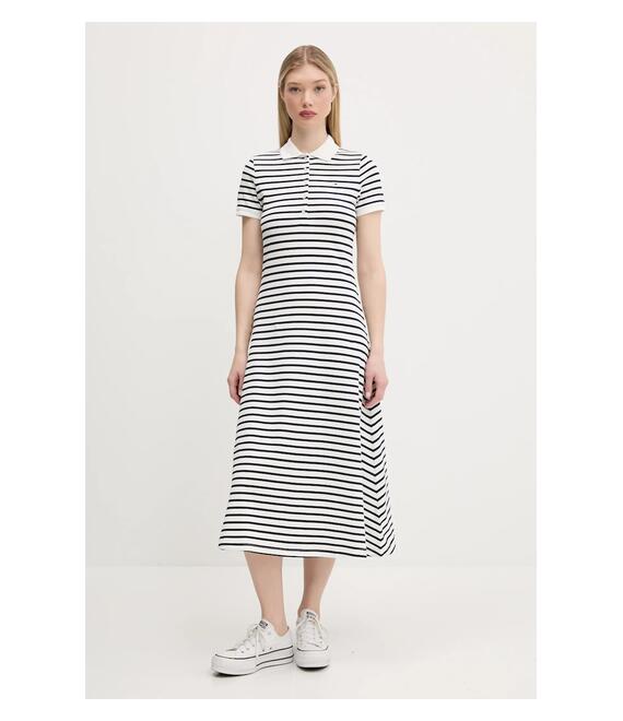 Φόρεμα Tommy Jeans χρώμα: άσπρο, DW0DW20383
