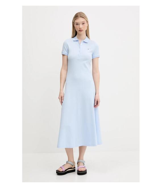 Φόρεμα Tommy Jeans χρώμα: μπλε, DW0DW20383