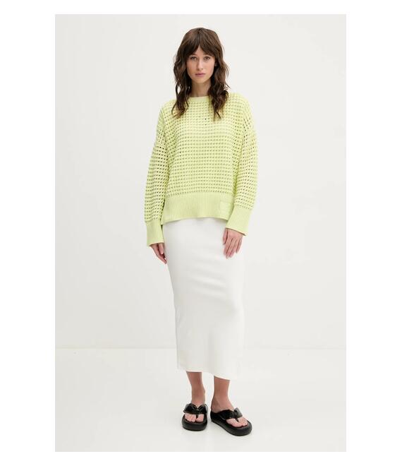 Φόρεμα Tommy Jeans χρώμα: άσπρο, DW0DW20384
