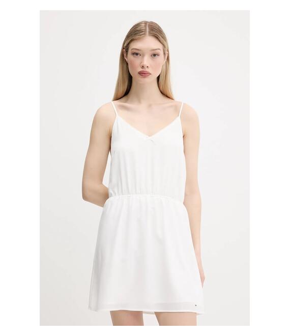Φόρεμα Tommy Jeans χρώμα: άσπρο, DW0DW20613