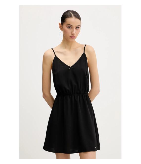 Φόρεμα Tommy Jeans χρώμα: μαύρο, DW0DW20613