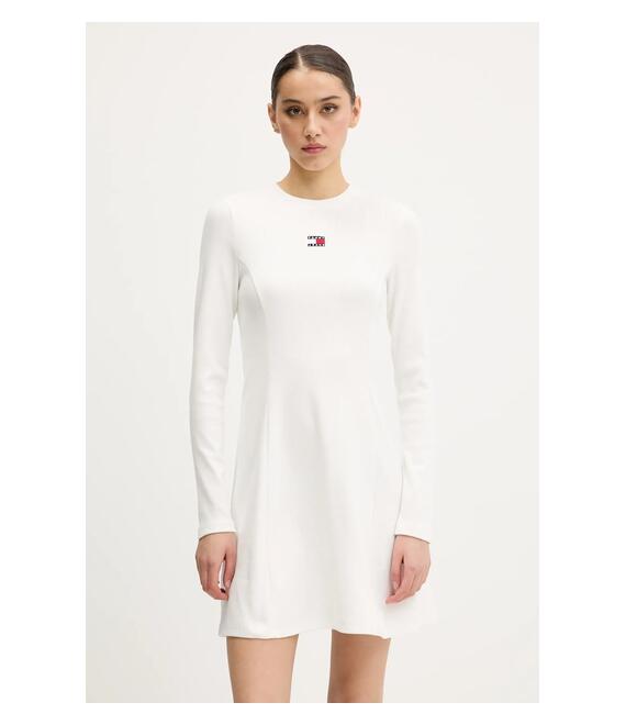 Φόρεμα Tommy Jeans χρώμα: άσπρο, DW0DW20666