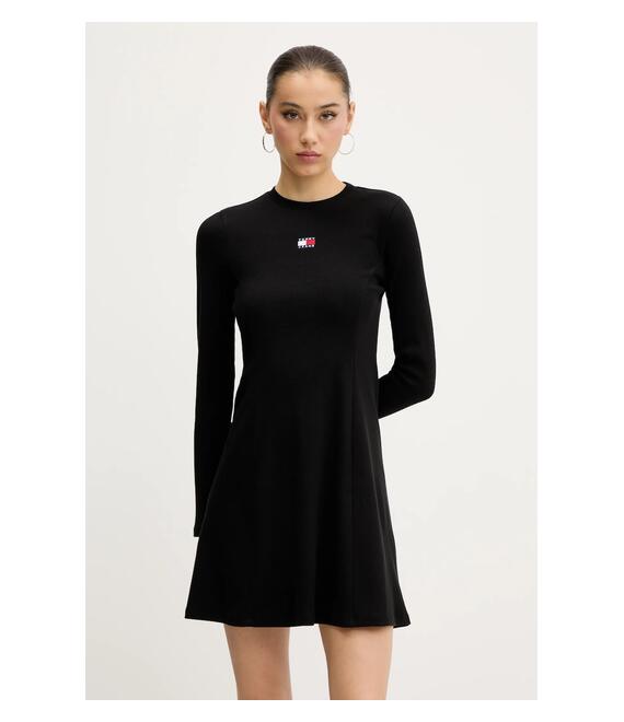 Φόρεμα Tommy Jeans χρώμα: μαύρο, DW0DW20666