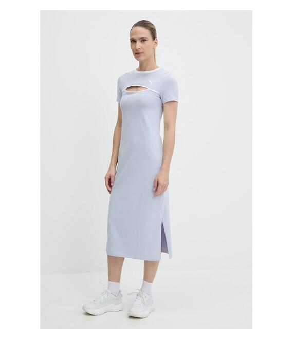 Φόρεμα Puma χρώμα: μπλε, 629769