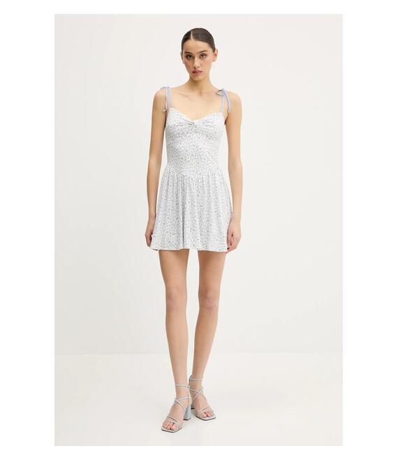 Φόρεμα Hollister Co. χρώμα: άσπρο, KI359-5010
