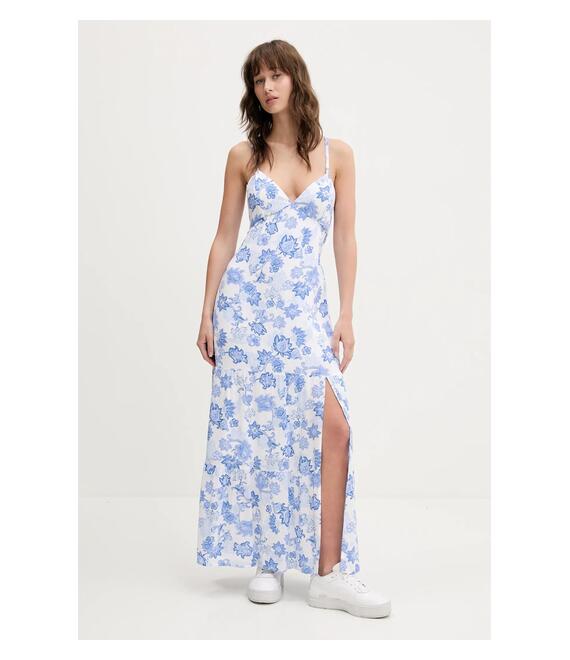 Φόρεμα Hollister Co. χρώμα: άσπρο, KI359-5028