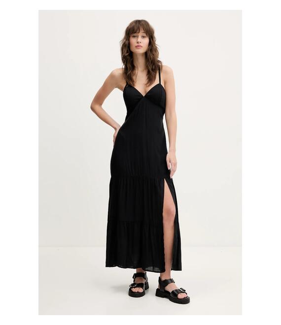 Φόρεμα Hollister Co. χρώμα: μαύρο, KI359-5037