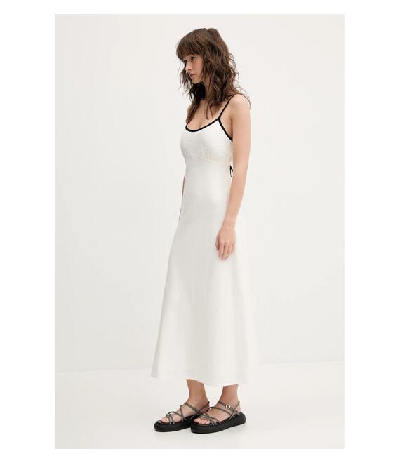 Λινό φόρεμα Hollister Co. χρώμα: μπεζ, KI359-5049