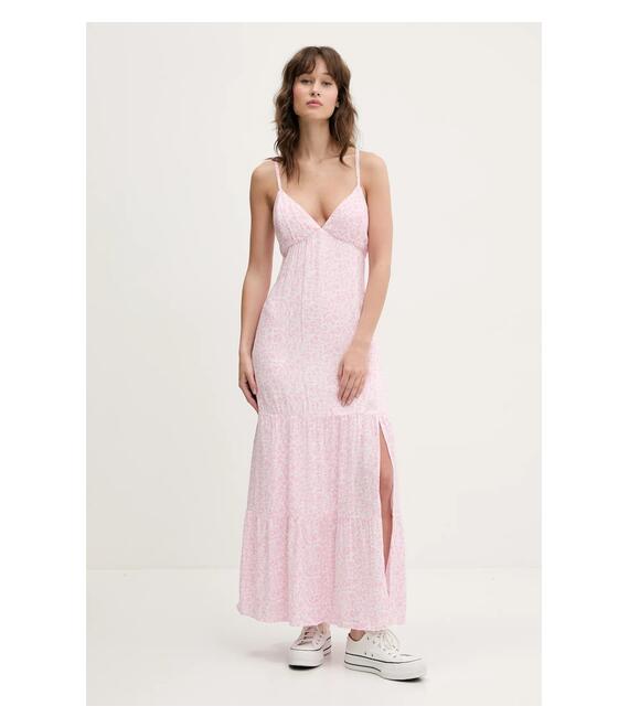 Φόρεμα Hollister Co. χρώμα: άσπρο, KI359-5064