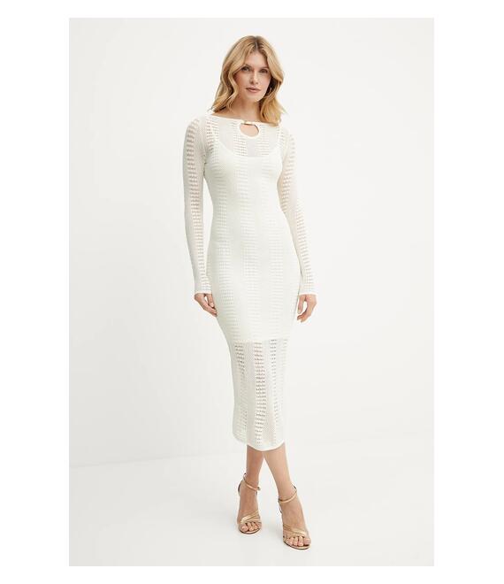 Φόρεμα Marciano Guess EMMA χρώμα: μπεζ, 5GGK45 5869Z