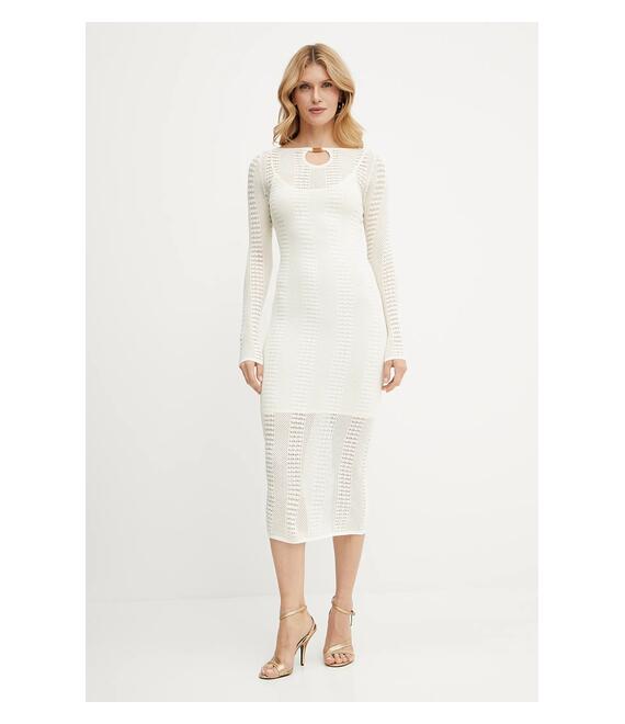 Φόρεμα Marciano Guess EMMA χρώμα: μπεζ, 5GGK45 5869Z