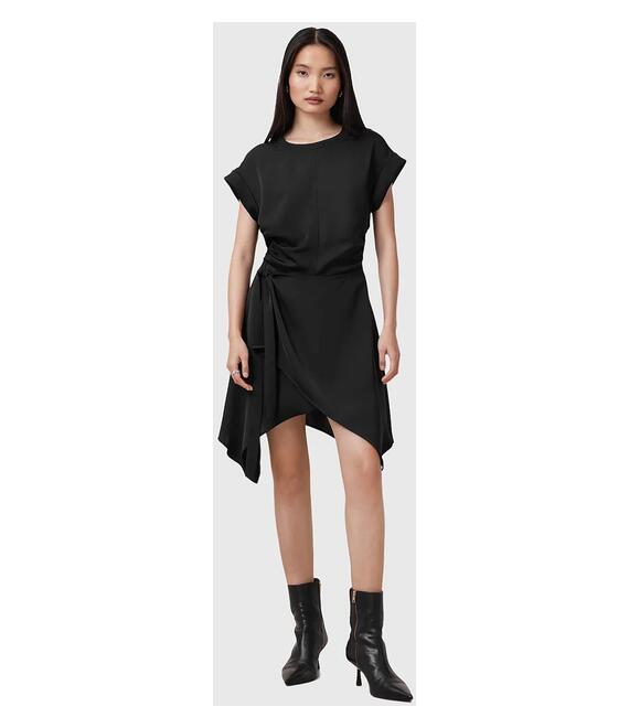 Φόρεμα AllSaints RIKO χρώμα: μαύρο, W019DC