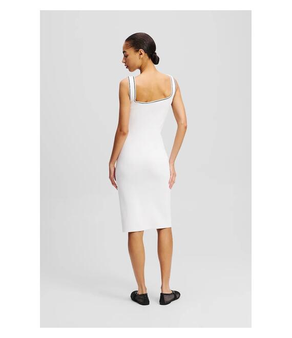 Φόρεμα Karl Lagerfeld χρώμα: άσπρο, A2W13018