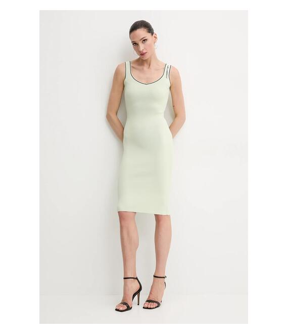 Φόρεμα Karl Lagerfeld χρώμα: πράσινο, A2W13018