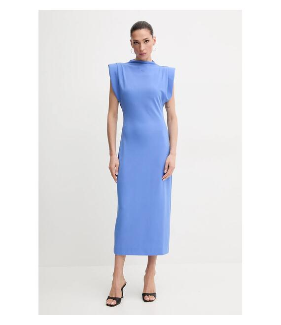 Φόρεμα Karl Lagerfeld χρώμα: μοβ, A2W13059