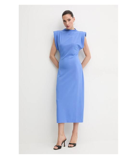 Φόρεμα Karl Lagerfeld χρώμα: μοβ, A2W13059
