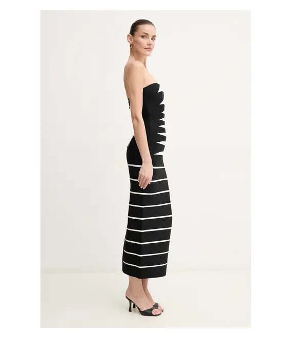 Φόρεμα Herve Leger Cameron χρώμα: μαύρο, HLT8513508