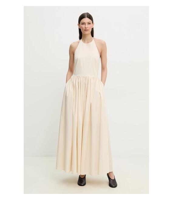 Βαμβακερό φόρεμα ISABELLE BLANCHE χρώμα: μπεζ, IS25SS-A134-T010