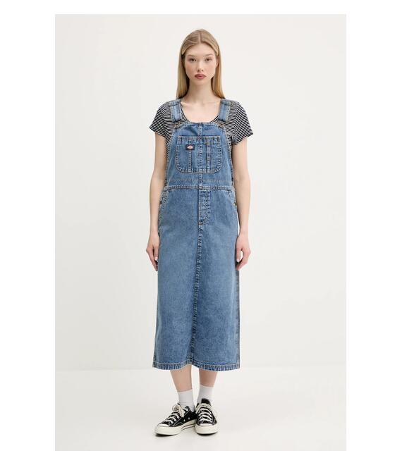 Φόρεμα τζιν Dickies χρώμα: μπλε, DK0A4Z6TK211