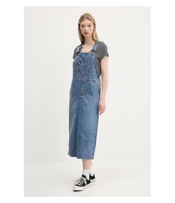 Φόρεμα τζιν Dickies χρώμα: μπλε, DK0A4Z6TK211