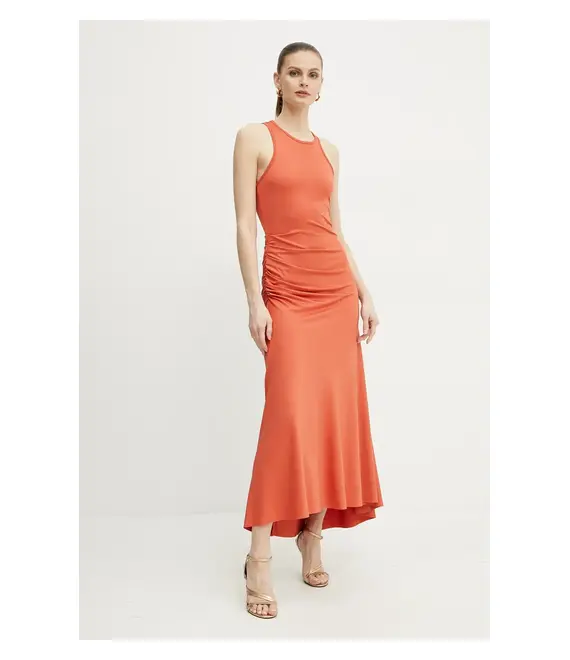 Φόρεμα Victoria Beckham χρώμα: πορτοκαλί, 1225JDR006253A