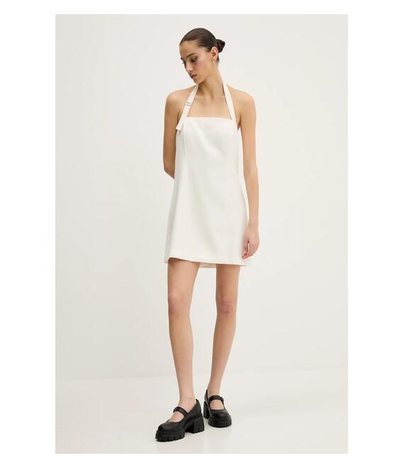 Φόρεμα Abercrombie & Fitch χρώμα: μπεζ, KI159-5487