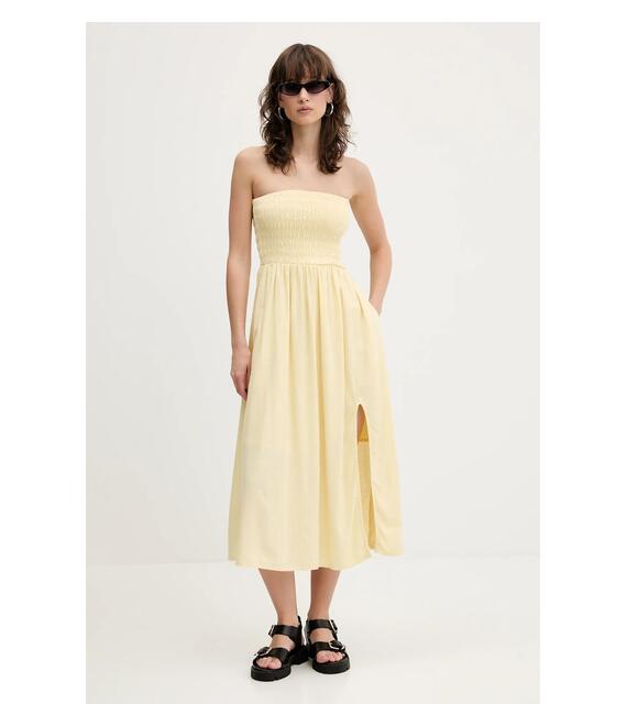 Φόρεμα Hollister Co. χρώμα: κίτρινο, KI359-5045