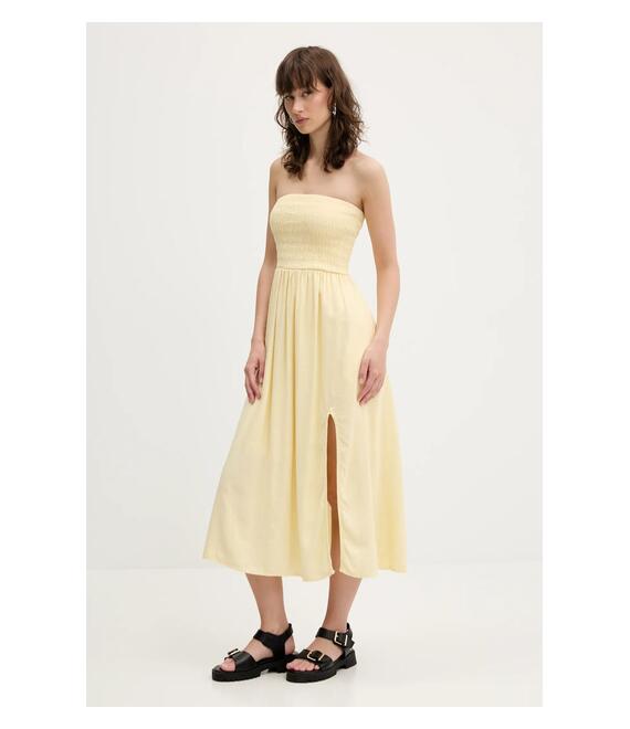 Φόρεμα Hollister Co. χρώμα: κίτρινο, KI359-5045