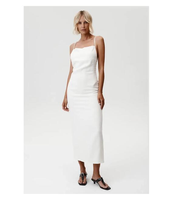 Λινό φόρεμα Undress Code Havana Dress χρώμα: μπεζ, 898