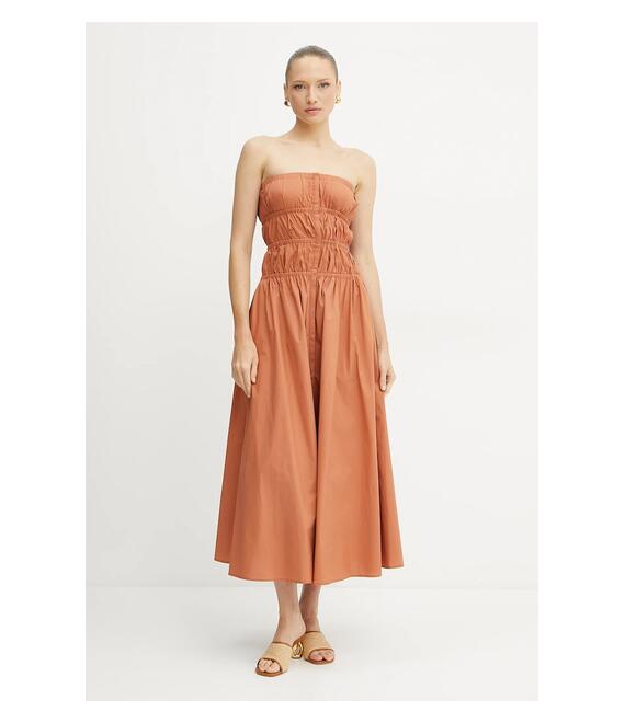 Βαμβακερό φόρεμα Forte Forte χρώμα: πορτοκαλί, 13850 my dress
