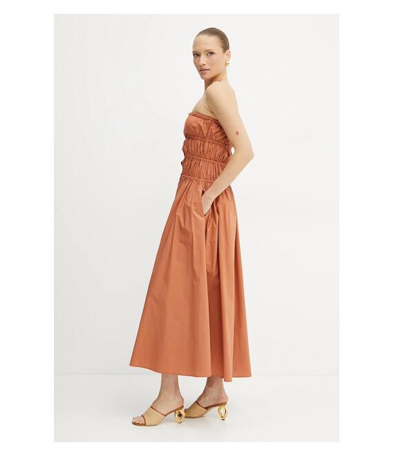 Βαμβακερό φόρεμα Forte Forte χρώμα: πορτοκαλί, 13850 my dress