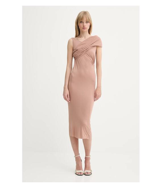 Φόρεμα Rick Owens Lilies χρώμα: μπεζ, LI01E4518RV
