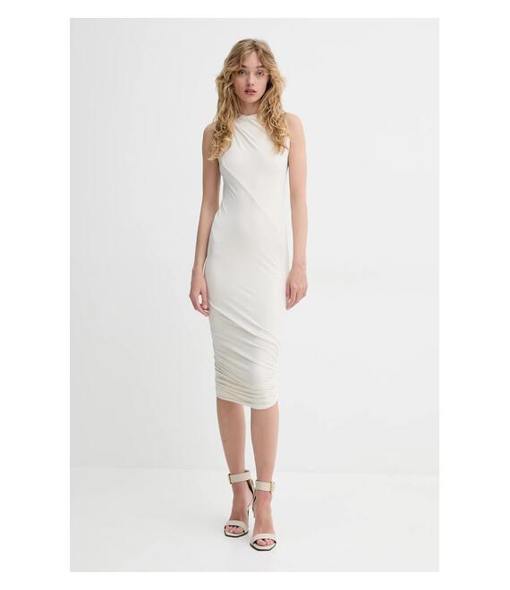 Φόρεμα Rick Owens Lilies χρώμα: μπεζ, LI01E4519CVI