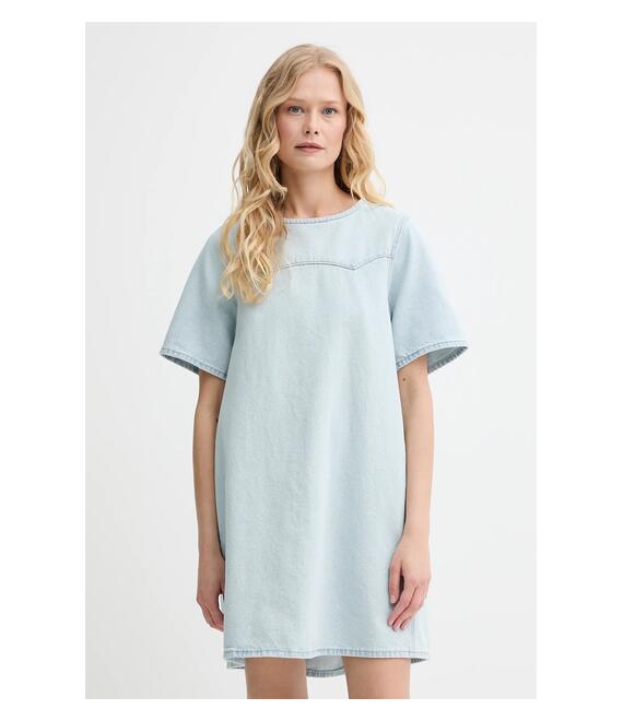 Φόρεμα τζιν Levi's DENIM TEE DRESS χρώμα: μπλε, 001WD