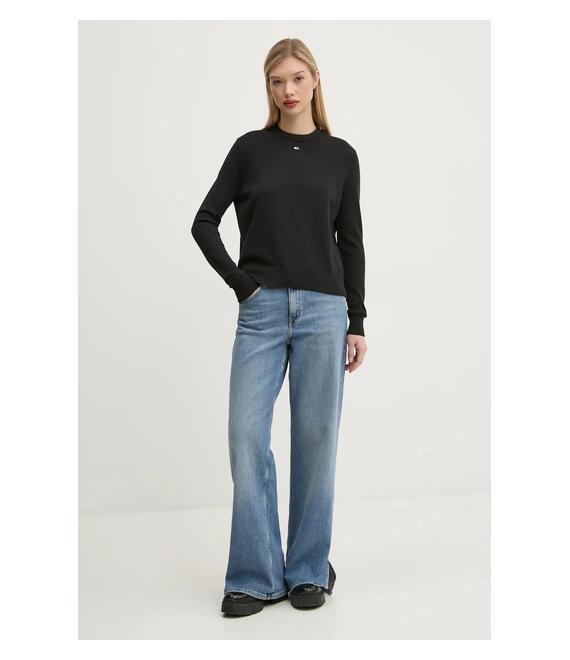 Βαμβακερό πουλόβερ Tommy Jeans χρώμα: μαύρο, DW0DW20159