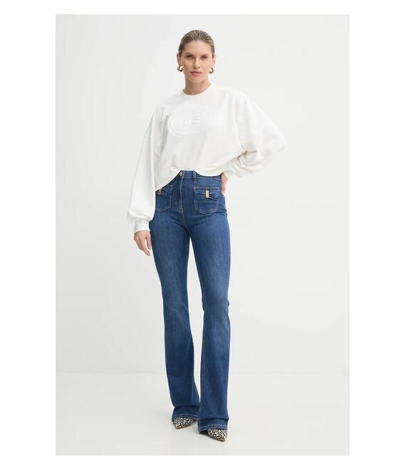 Μπλούζα Elisabetta Franchi χρώμα: μπεζ, MD00551E2