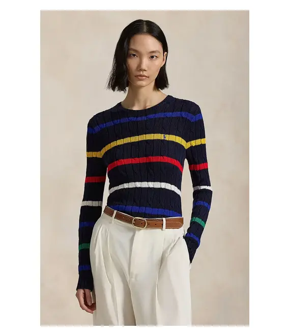 Βαμβακερό πουλόβερ Polo Ralph Lauren γυναικείο, χρώμα: ναυτικό μπλε, 211960015