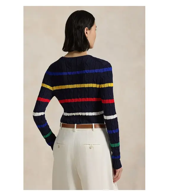 Βαμβακερό πουλόβερ Polo Ralph Lauren γυναικείο, χρώμα: ναυτικό μπλε, 211960015