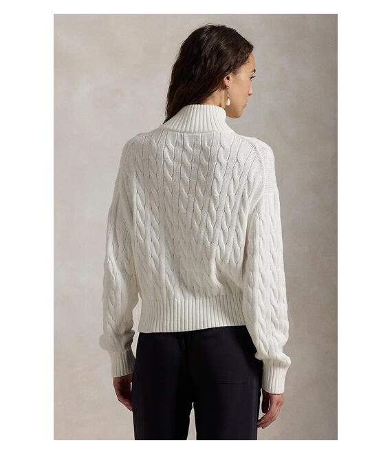 Βαμβακερό πουλόβερ Polo Ralph Lauren χρώμα: άσπρο, 211963467