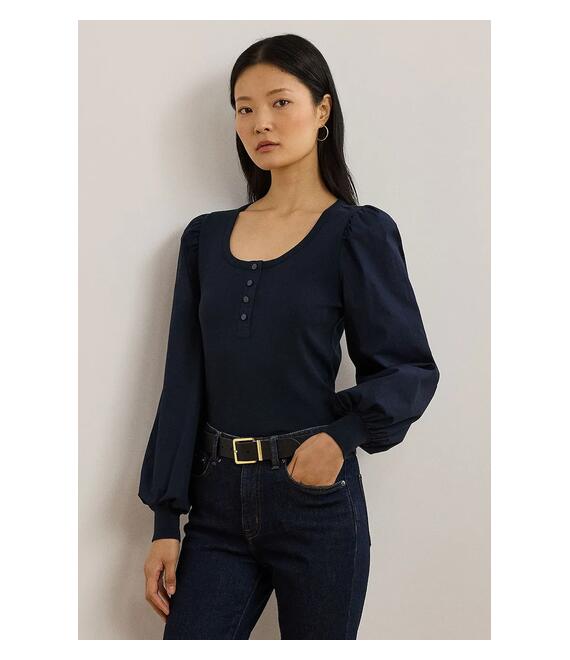 Βαμβακερό πουλόβερ Lauren Ralph Lauren χρώμα: ναυτικό μπλε, 200957596