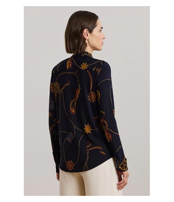 Πουκάμισο Lauren Ralph Lauren χρώμα: ναυτικό μπλε, 200957607