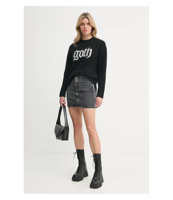 Μάλλινο πουλόβερ AllSaints GOTH γυναικείο, χρώμα: μαύρο, W079KB