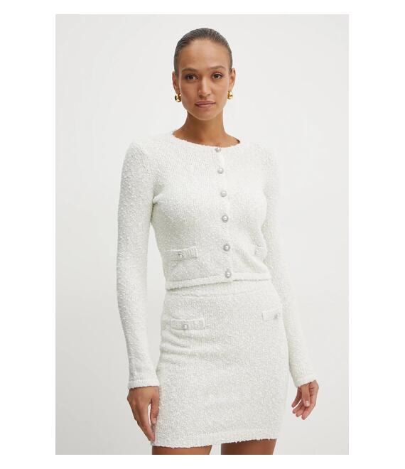 Πλεκτή ζακέτα Guess DOROTHY χρώμα: μπεζ, W5RR20 Z3L21