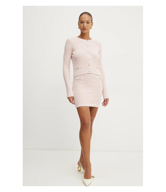 Πλεκτή ζακέτα Guess DOROTHY χρώμα: ροζ, W5RR20 Z3L21
