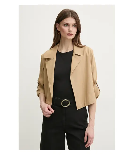 Blazer με μείγμα λινών Marella MALIBU χρώμα: πράσινο, 2513041055200