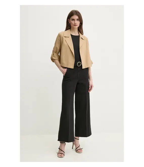 Blazer με μείγμα λινών Marella MALIBU χρώμα: πράσινο, 2513041055200