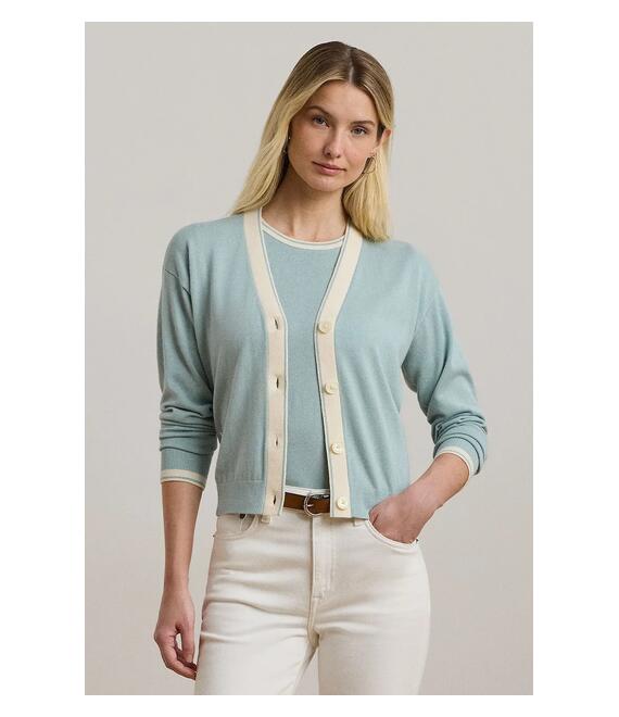 Πλεκτή ζακέτα Lauren Ralph Lauren χρώμα: μπλε, 200963660